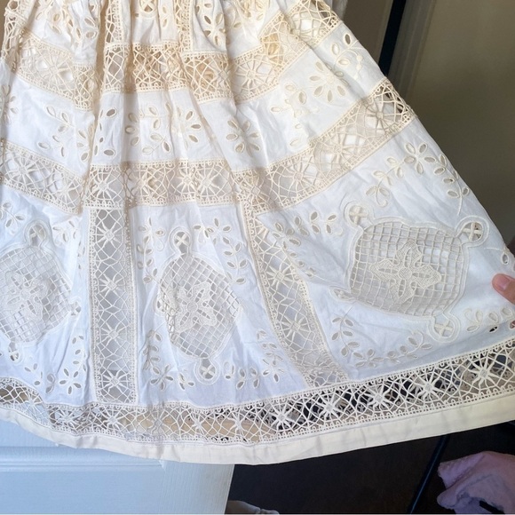 Zimmermann Dress Aliane Cutout Broderie Anglaise Lace Cotton Mini Ivory 2 NWT - Picture 5 of 13